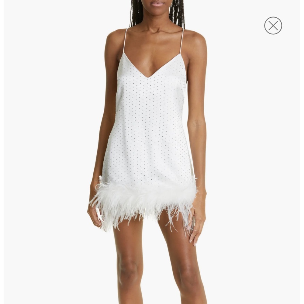 Retrofete Susana Crystal & Feather Slipdress